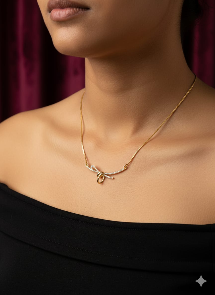 Bow-tiful Sparkle (ribbon-shaped neckchain)