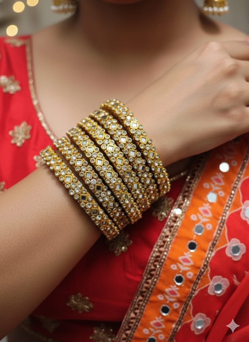Golden Bangles (2 pairs)