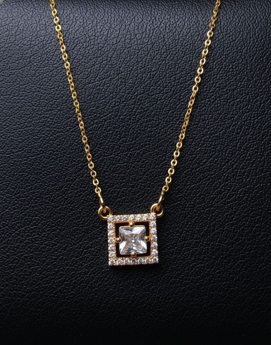 Pixel Perfect Bling (gold plated neck chain)