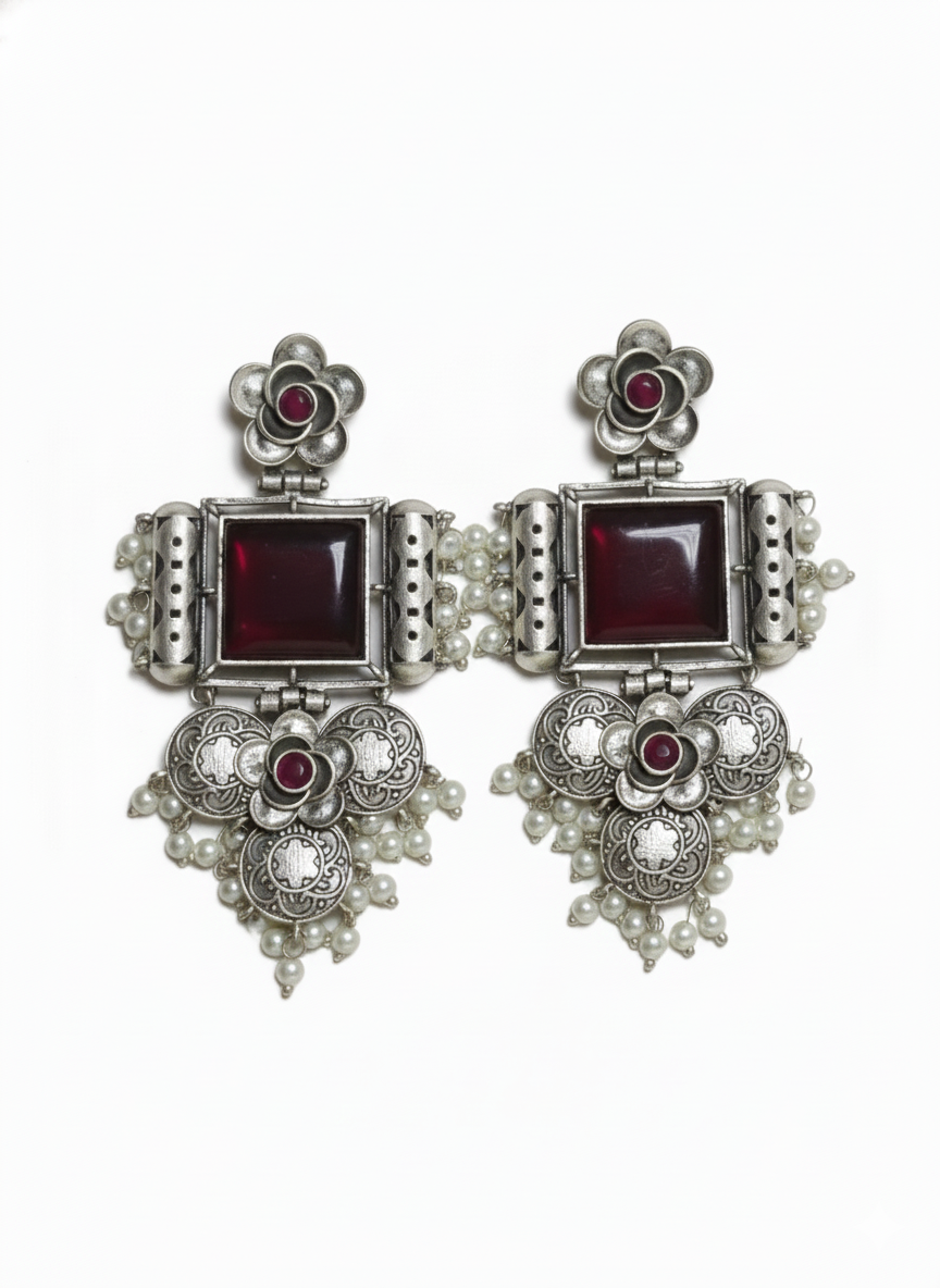 Antique Silver plated Earrings