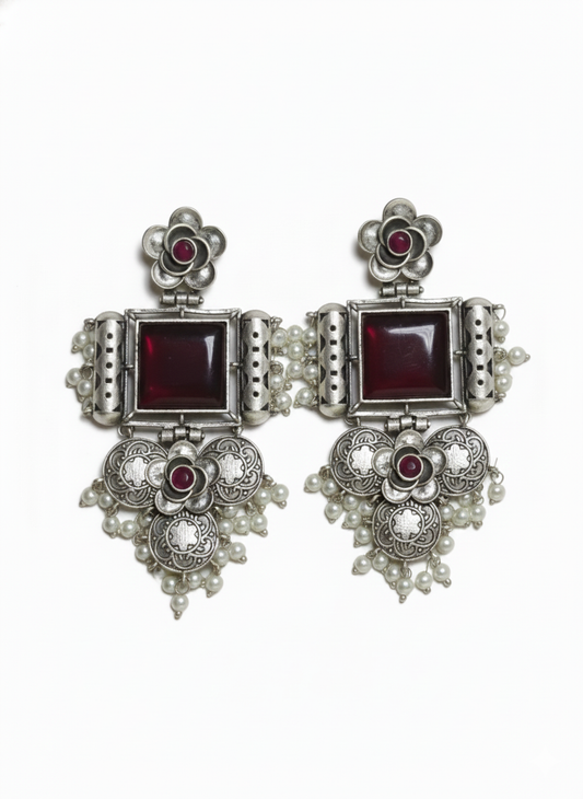 Antique Silver plated Earrings