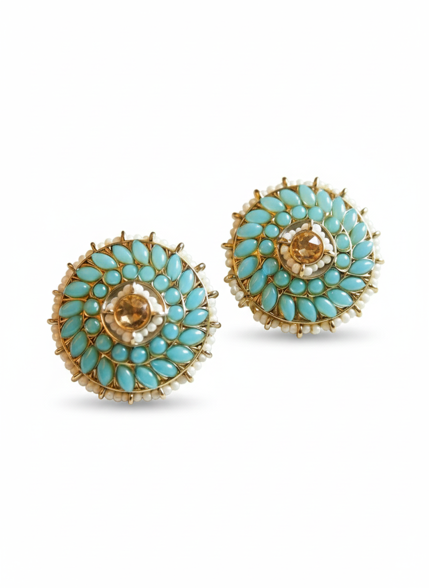 Amethyst Asteroid (Kundan Studs)