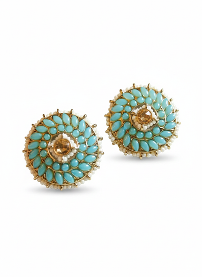 Amethyst Asteroid (Kundan Studs)