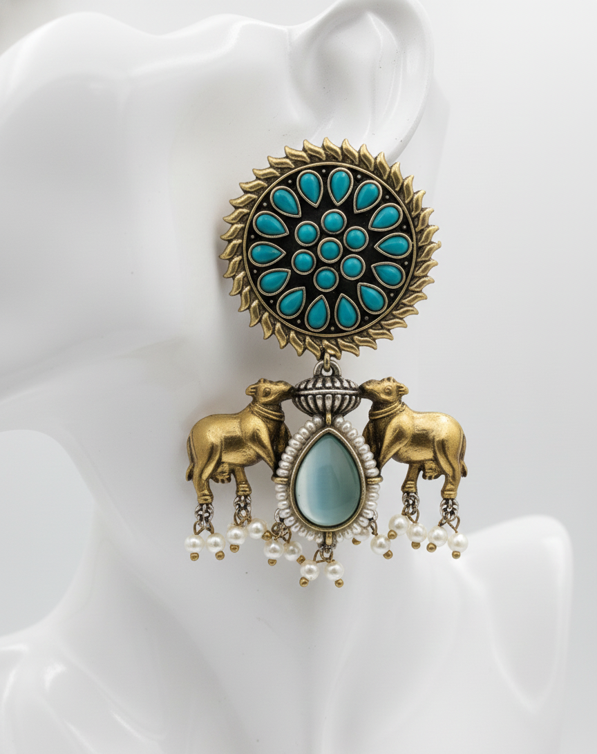 Antique Oxidized Earrings