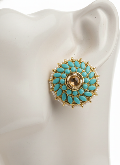 Amethyst Asteroid (Kundan Studs)