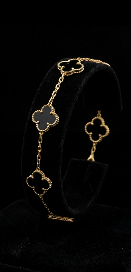 Viral Flower Bracelet (black)