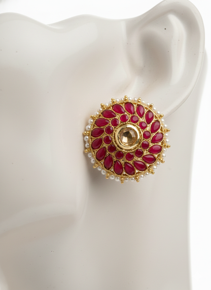 Amethyst Asteroid (Kundan Studs)