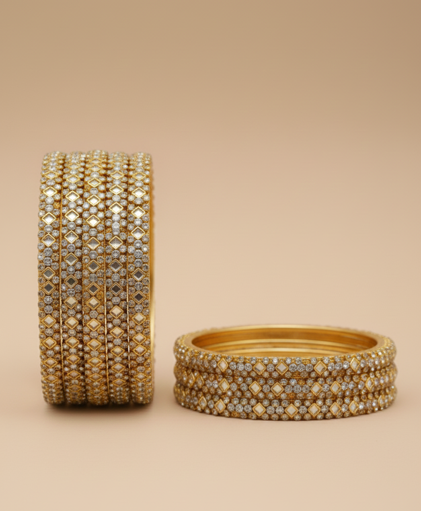 Golden Bangles  (2 pairs)