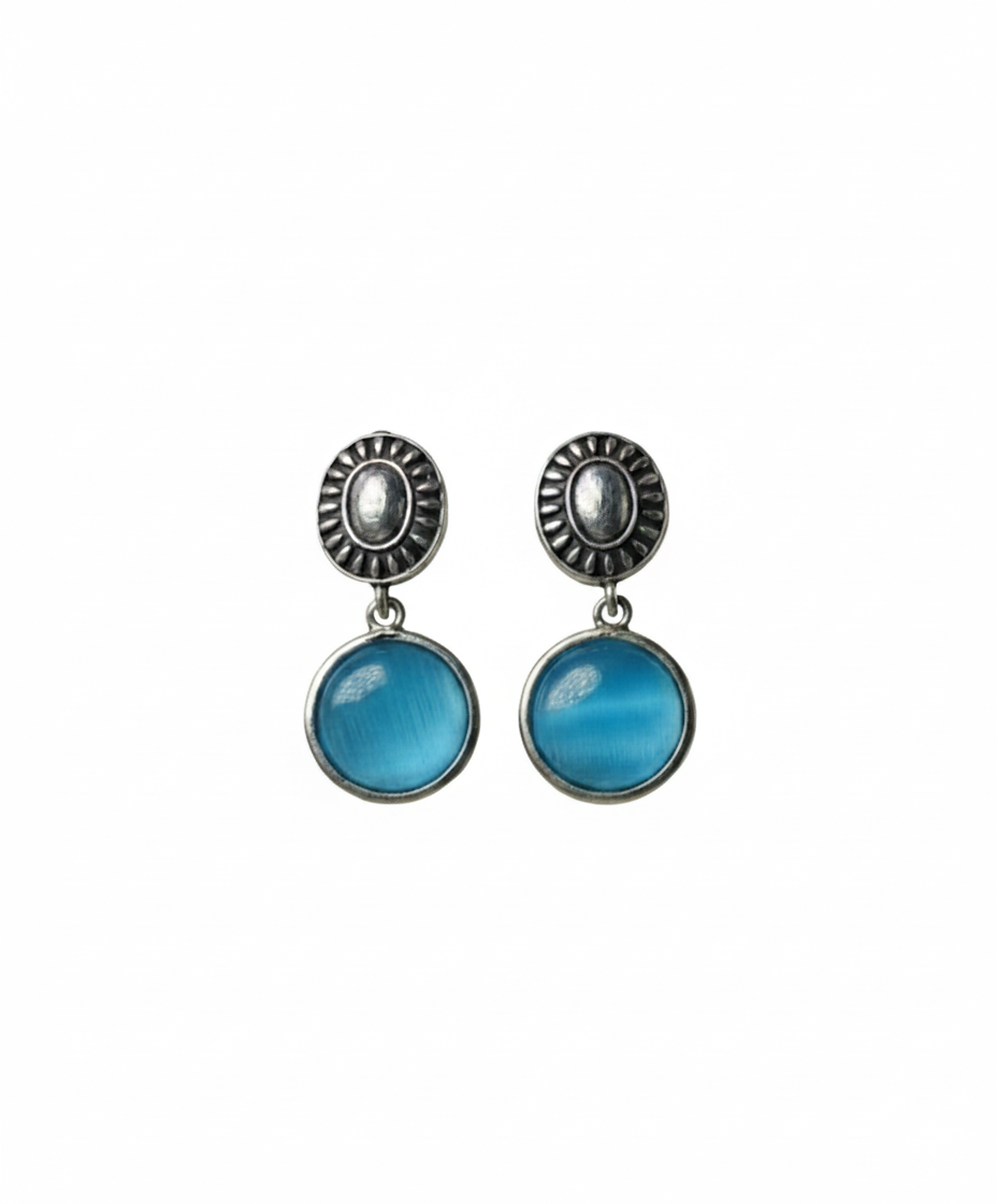 Boho- chick Antique silver Drops (Emerald)