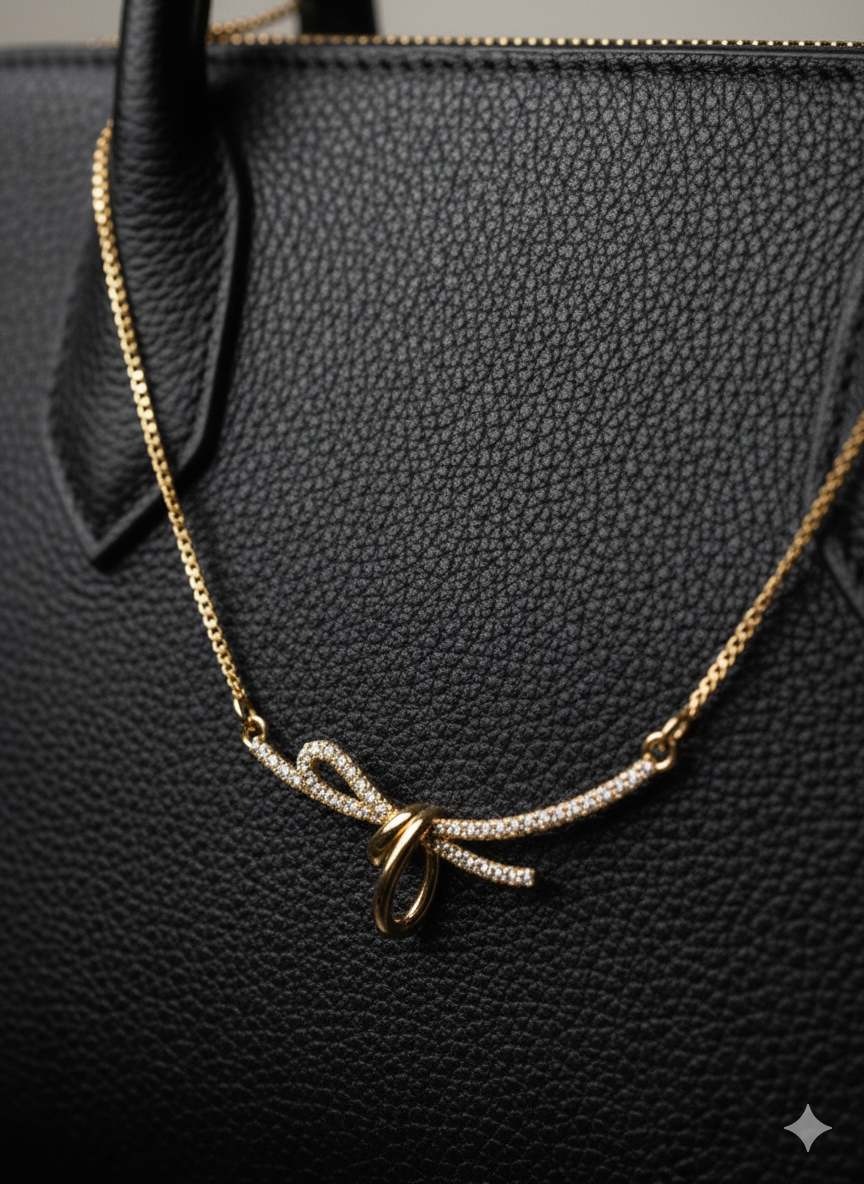 Bow-tiful Sparkle (ribbon-shaped neckchain)