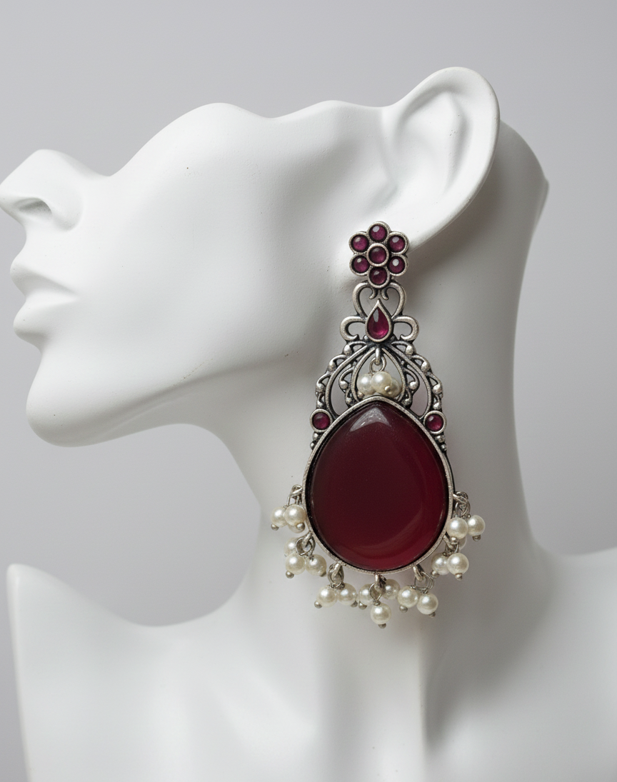 Antique Silver-plated Earrings