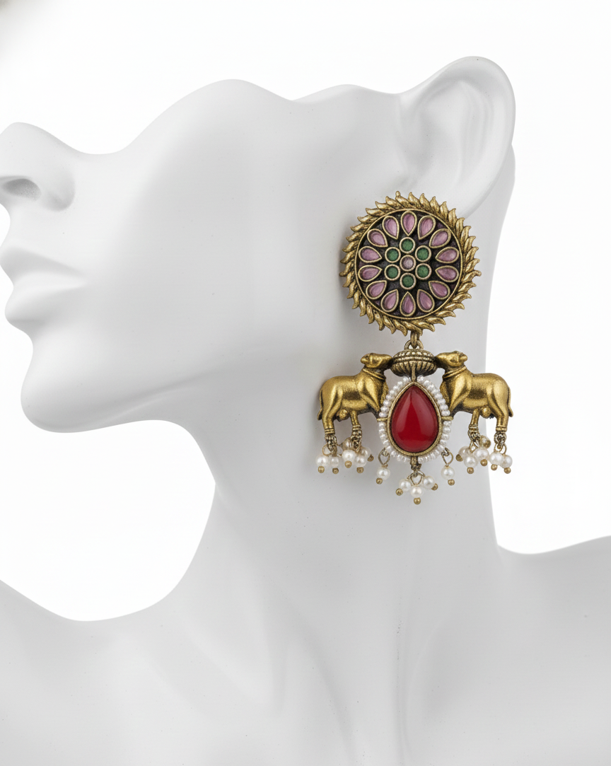 Antique Oxidized Earrings