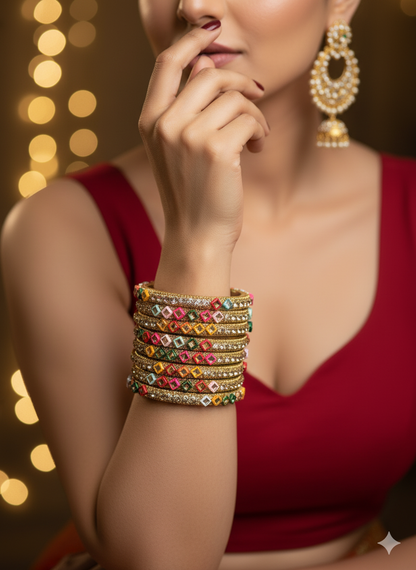 The Sajna's Sparkle (traditional bangles)